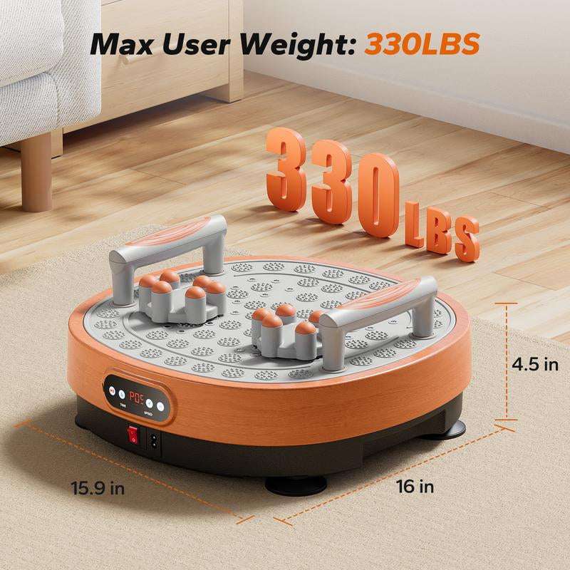 MERACH round Model Vibration Plate Exercise Machine with Massage, Lymphatic Drainage Machine, Whole Body Workout for Fitness, Gifts
