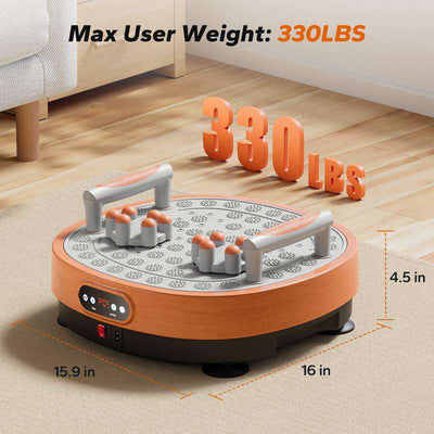 MERACH round Model Vibration Plate Exercise Machine with Massage, Lymphatic Drainage Machine, Whole Body Workout for Fitness, Gifts
