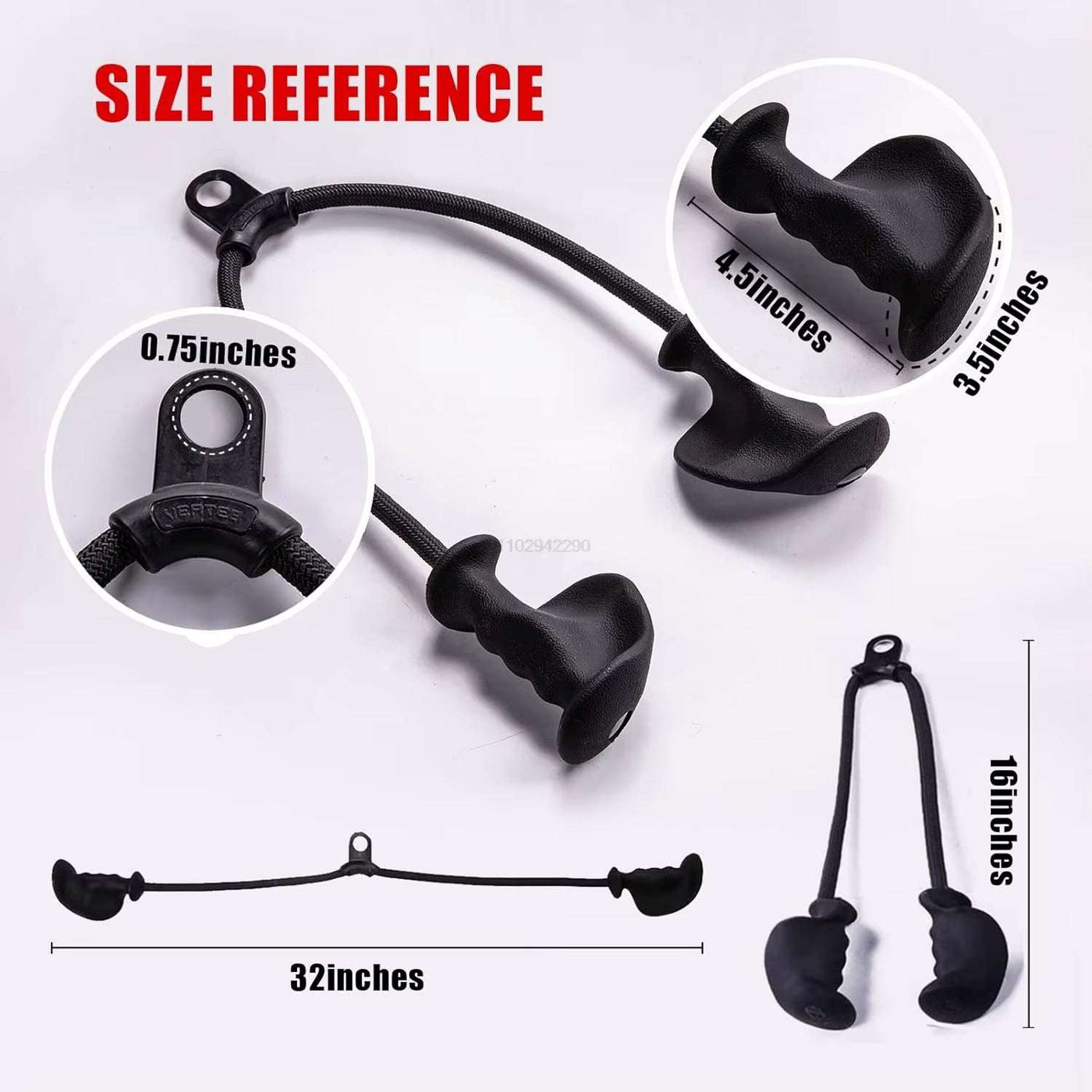 Fitness Biceps Triceps Rope Pull down Grip Handles Muscle Gym Rope Pulley Cable Machine Attachment Back Pulls Pulley Accessories