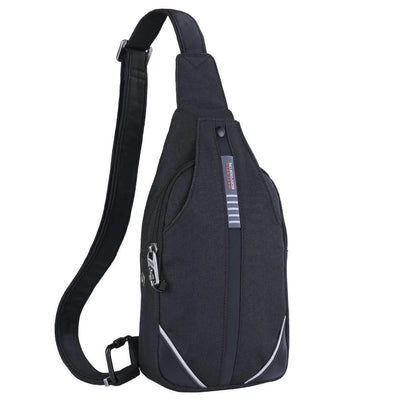 Anti-Theft Sling Crossbody Bag Sling Bag Travel Hiking Men Women-Black