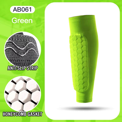 1Pcs Football Shin Guard Socks Sleeves with Foam,Calf Compression Sleeve Honeycomb Pads,Sports Legging & Soccer Equipment