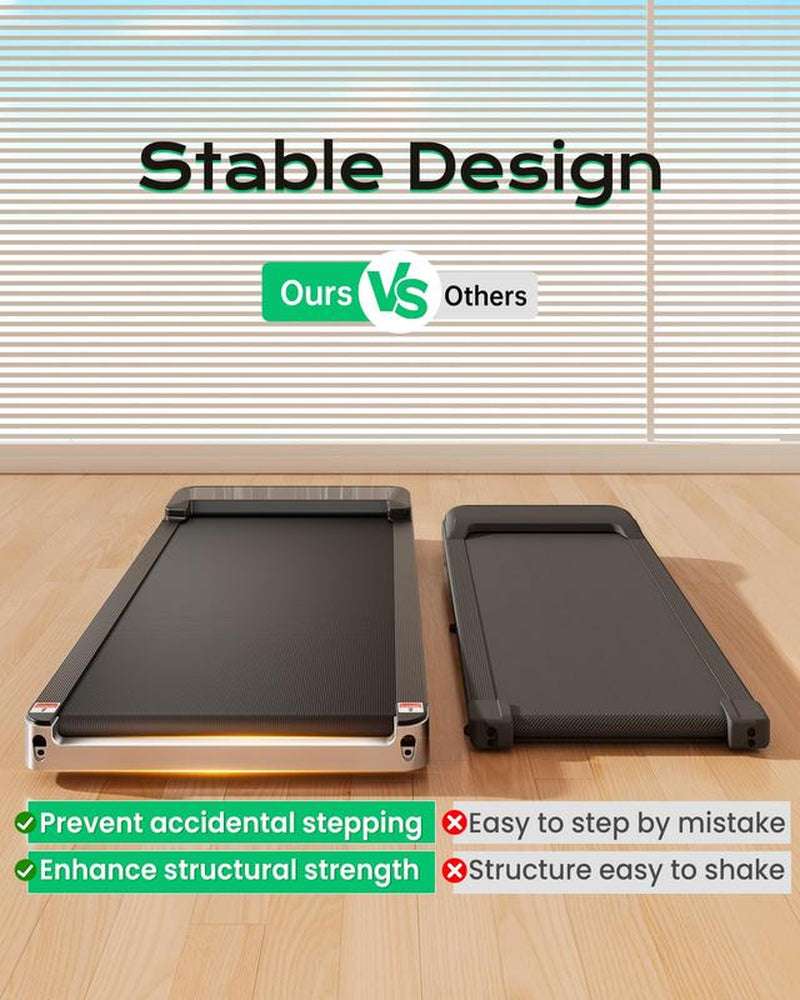 Walking Pad,Treadmill with Incline for Home Office, 2.5HP Portable under Desk Treadmill with 265 Lbs Capacity,Remote Control, Led Display