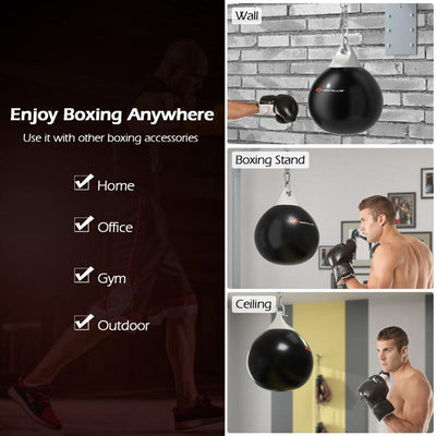 21 Inch Water Punching Bag with Adjustable Metal Chain Body Exercise Boxing Equipment