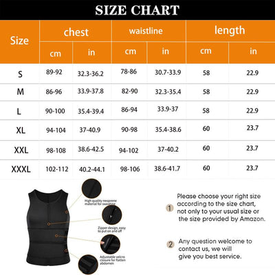 Sauna Vest, Double Belt Sauna Vest Waist Trainer, Men Body Shaping Waist Trainer Gym Fitness Breathable Sweat Abdominal Shaping Tank Top Compression Garment Work Out Exercise