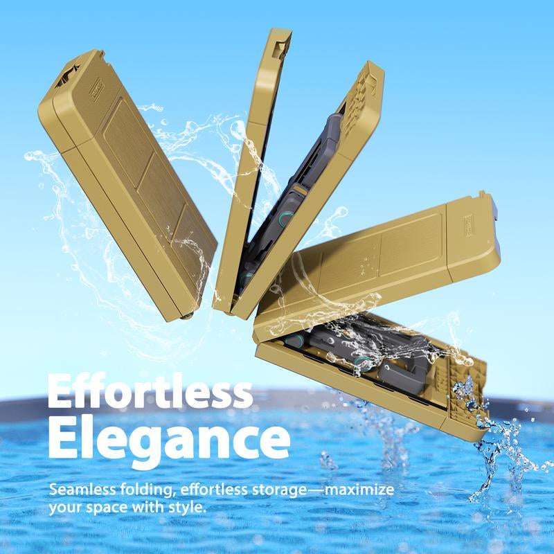 Poolside Bar, Swim up Bar Exclusively for Above-Ground【Round & Oval 】 Pools. Patio Poolside Table Smart Fold Easy Maintenance, Weather Resistant Stable Tabletop