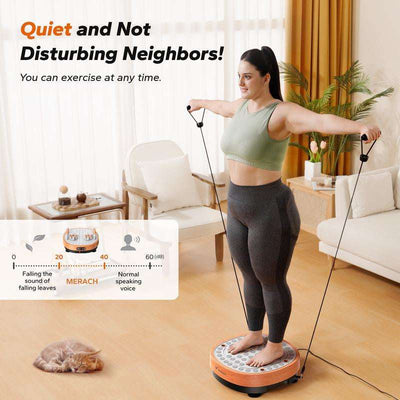 MERACH round Model Vibration Plate Exercise Machine with Massage, Lymphatic Drainage Machine, Whole Body Workout for Fitness, Gifts