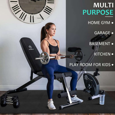 Puzzle Exercise Mat with 12/24/48 Tiles Interlocking Foam Gym Mats, 24'' X 24'' EVA Foam Floor Tiles, Protective Flooring Mats for Gym Equipment