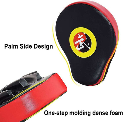 2PCS Curved Punching Mitts Boxing Pads Hand Target Gloves Training Focus Pads for Kickboxing Muay Thai MMA Martial Art UFC for Kids, Men & Women