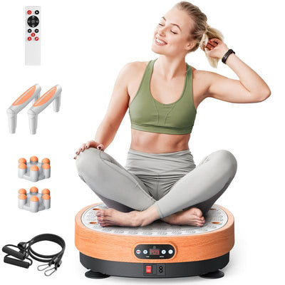 MERACH round Model Vibration Plate Exercise Machine with Massage, Lymphatic Drainage Machine, Whole Body Workout for Fitness, Gifts